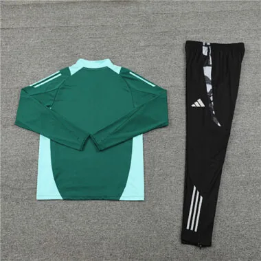 24-25 Manud green with black half zipper training tracksuit size S-2XL