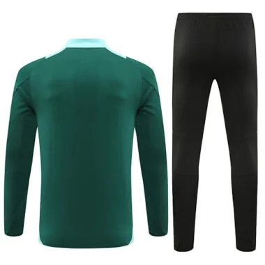 24-25 Manud green with black half zipper training tracksuit size S-2XL