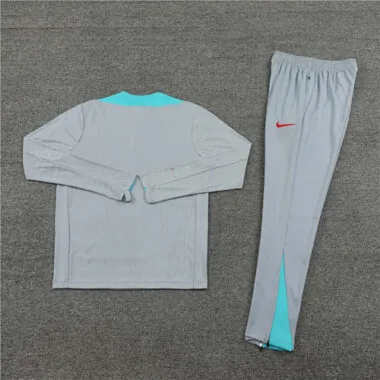 player version 24-25 ATM gray with blue half zipper training tracksuit size S-2XL