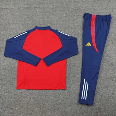 2024/25 Spain red with blue half zipper training tracksuit size