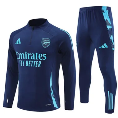 24-25 Arsenal navy blue half zipper training tracksuit size S-2XL