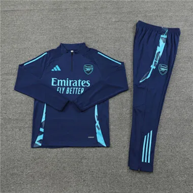 24-25 Arsenal navy blue half zipper training tracksuit size S-2XL