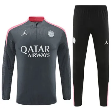 player version 24-25 PS G dark gray with pink half zipper training tracksuit size S-2XL