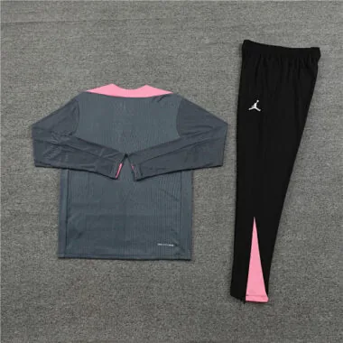 player version 24-25 PS G dark gray with pink half zipper training tracksuit size S-2XL