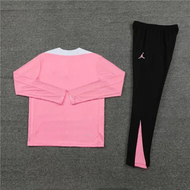 player version 24-25 PS G pink with white half zipper training tracksuit size S-2XL
