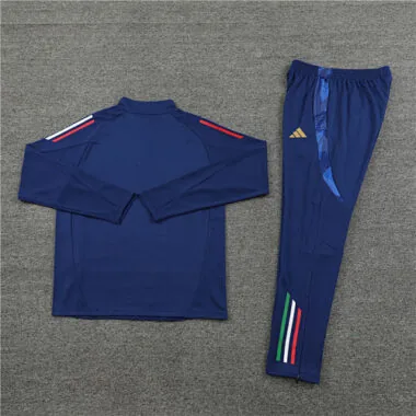 24-25 Italy color blue half zipper training tracksuit size S-2XL