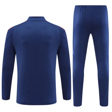 24-25 Italy color blue half zipper training tracksuit size S-2XL
