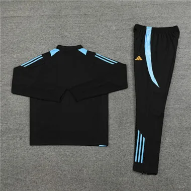24-25 Argentina black with blue half zipper training tracksuit size S-2XL