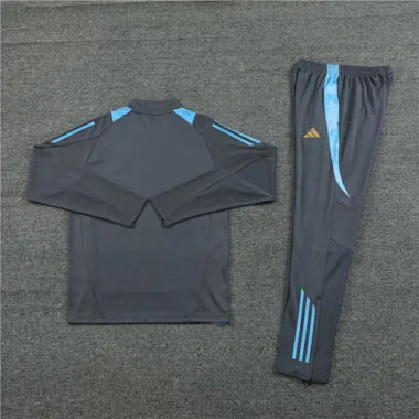 24-25 Argentina dark gray half zipper training tracksuit size S-2XL