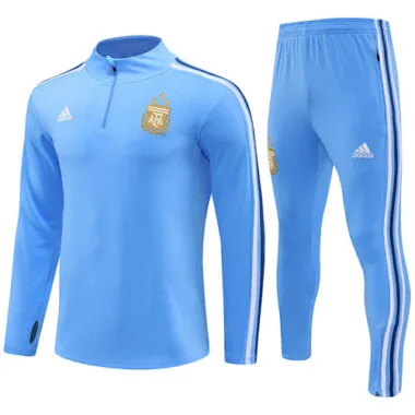 23-24 Argentina light blue half zipper training tracksuit size S-2XL