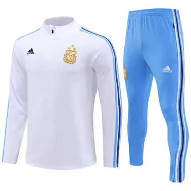 23-24 Argentina white half zipper training tracksuit size S-2XL