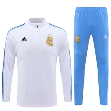 23-24 Argentina white half zipper training tracksuit size S-2XL