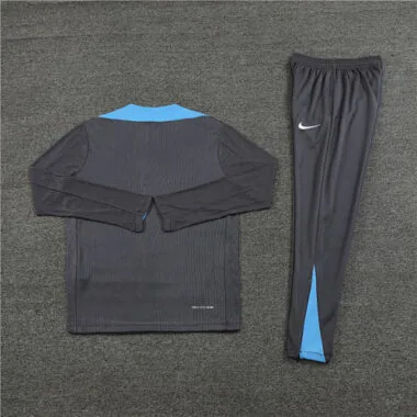 player version 24-25 Tottenham Hotspur dark gray with blue half zipper training tracksuit size S-2XL