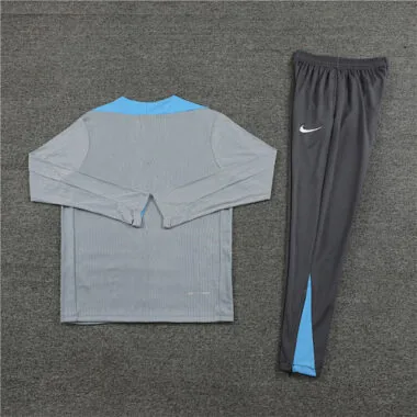 player 24-25 Tottenham Hotspur light gray with blue half zipper training tracksuit size S-2XL