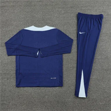 player version 24-25 France navy blue with light blue half zipper training tracksuit size S-2XL