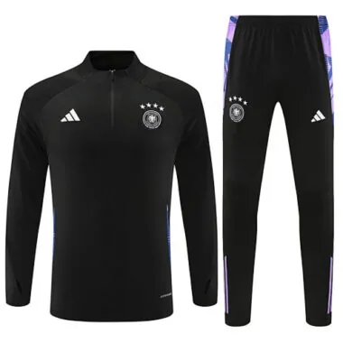 24-25 Germany black half zipper training tracksuit size S-2XL