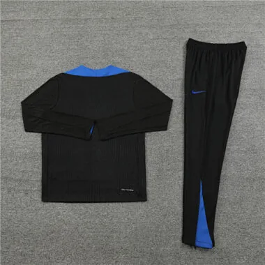 player version 24-25 Netherlands black with blue half zipper training tracksuit size S-2XL