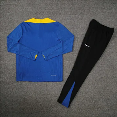 player version 24-25 Inter color blue with yellow half zipper training tracksuit size S-2XL