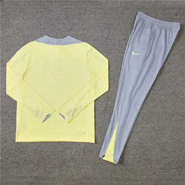 player version 2024/25 CA light yellow with gray half zipper training tracksuit size