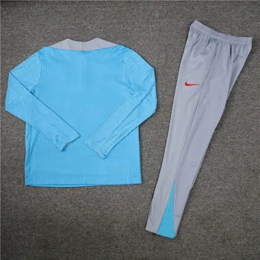 player version 2024/25 ATM light blue with gray half zipper training tracksuit size