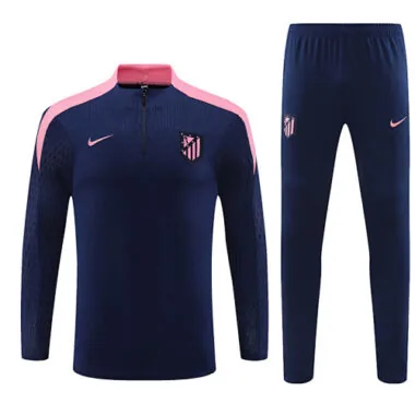 player version 24-25 ATM navy blue with pink half zipper training tracksuit size S-2XL