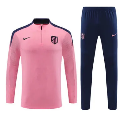 player version 24-25 ATM pink with navy blue half zipper training tracksuit size S-2XL