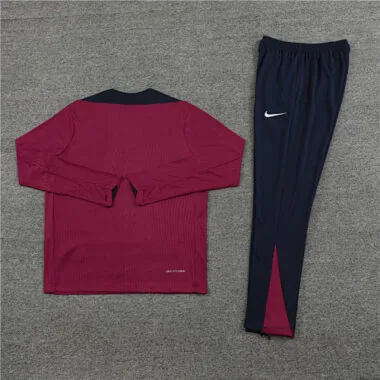 player version 24-25 England red with navy blue half zipper training tracksuit size S-2XL