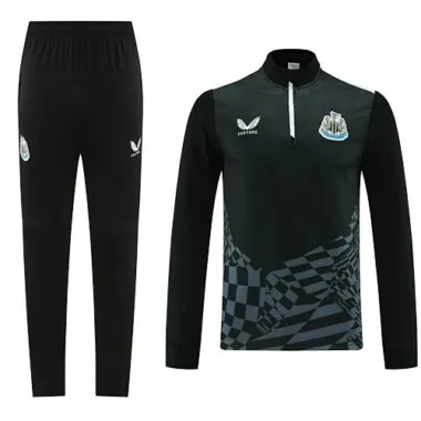 23-24 Newcastle black half zipper training tracksuit size S-2XL