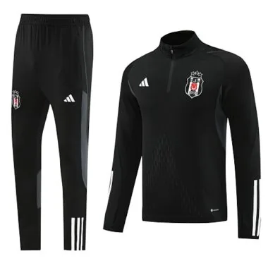 23-24 Besiktas black half zipper training tracksuit size S-2XL