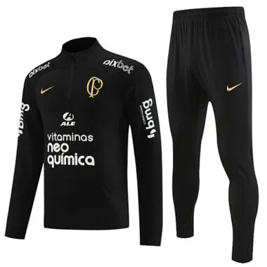 23-24 Palmeiras black half zipper sweater tracksuit size S-2XL