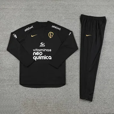 23-24 Palmeiras black half zipper sweater tracksuit size S-2XL