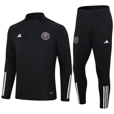 23-24 Miami black half zipper sweater tracksuit
