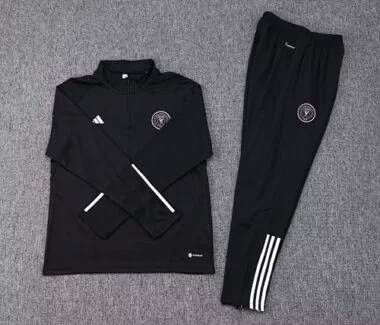 23-24 Miami black half zipper sweater tracksuit
