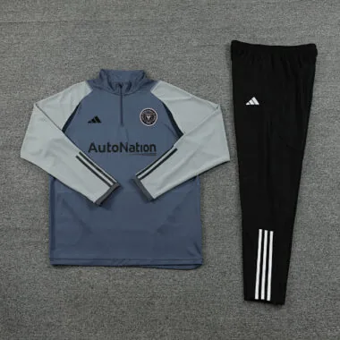 23-24 Miami light blue with gray half zipper sweater tracksuit size S-2XL