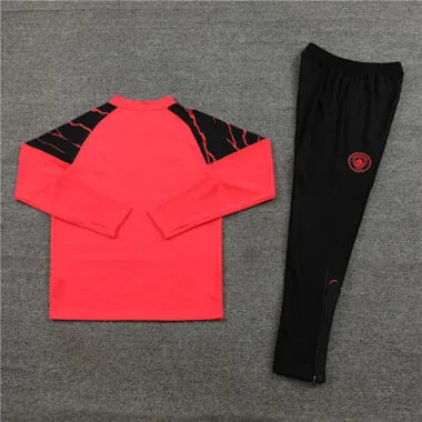 23-24 Man City orange with black pants half zipper sweater tracksuit size S-2XL