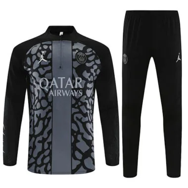 23-24 PS G Jrdan black with grey half zipper sweater tracksuit size S-2XL