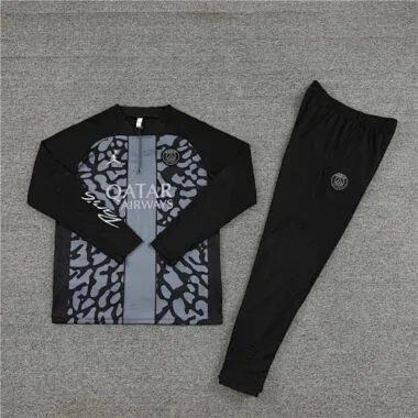 23-24 PS G Jrdan black with grey half zipper sweater tracksuit size S-2XL