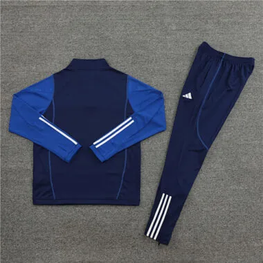 23-24 Manud navy blue with blue half zipper training tracksuit size S-2XL