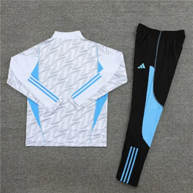 23-24 Argentina white with gray half zipper training tracksuit size S-2XL