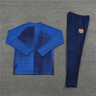 23-24 Bar color blue half zipper sweater tracksuit size S-2XL
