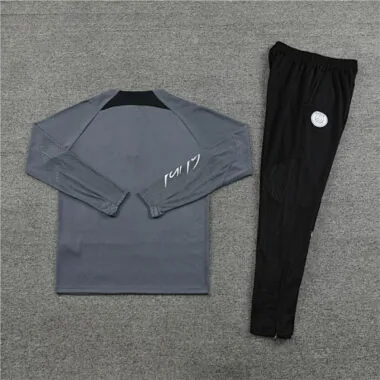fans version 23-24 PS G dark gray half zipper sweater tracksuit size S-2XL