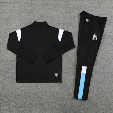 23-24 Marseille black with white and blue half zipper sweater tracksuit size S-2XL