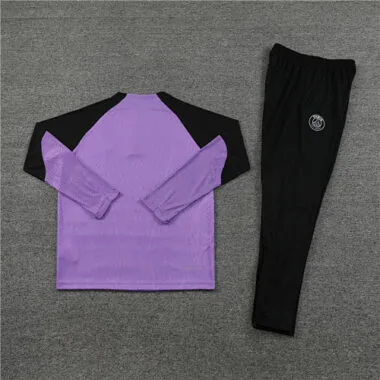 Player version 23-24 PS G purple with black half zipper sweater tracksuit size S-2XL