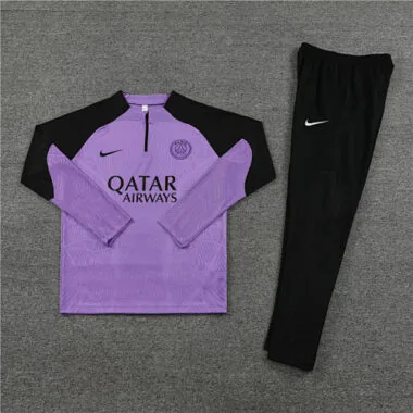 Player version 23-24 PS G purple with black half zipper sweater tracksuit size S-2XL