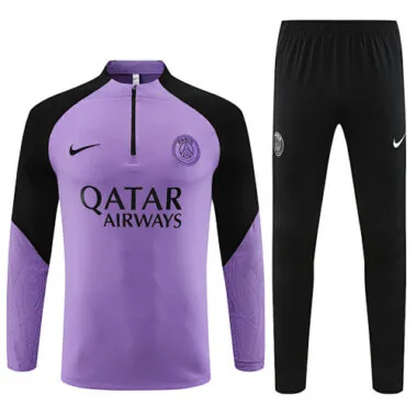fans version 23-24 PS G purple with black half zipper sweater tracksuit size S-2XL