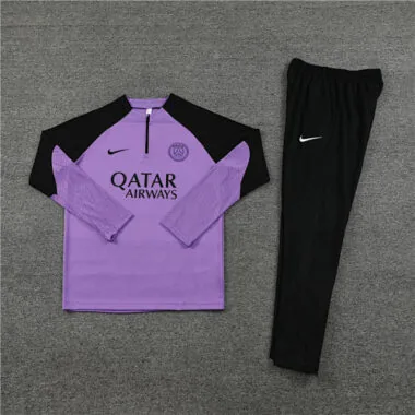fans version 23-24 PS G purple with black half zipper sweater tracksuit size S-2XL