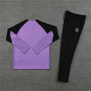 fans version 23-24 PS G purple with black half zipper sweater tracksuit size S-2XL
