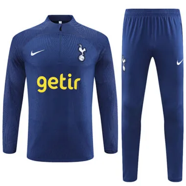 player version 23-24 Tottenham navy blue half zipper sweater tracksuit size S-2XL