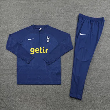 player version 23-24 Tottenham navy blue half zipper sweater tracksuit size S-2XL