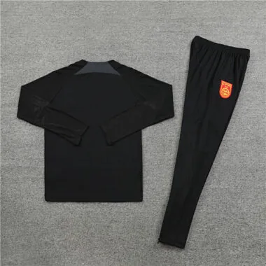 23-24 China black half zipper sweater tracksuit size S-2XL